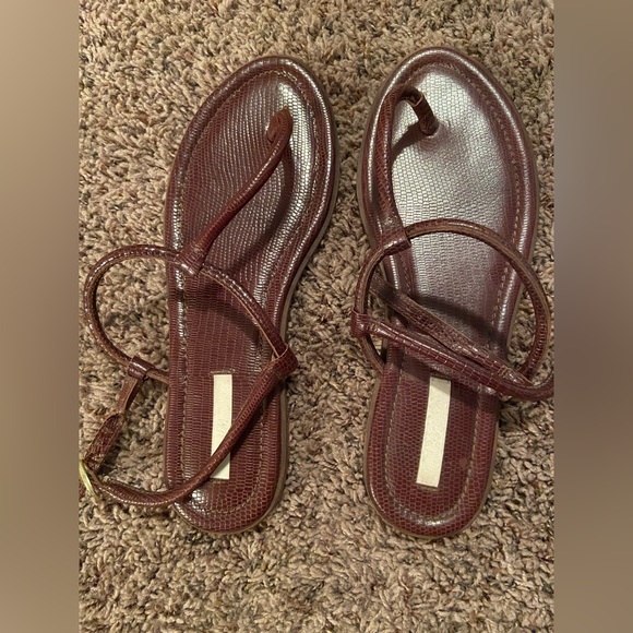 Brown leather H&M sandals size 8 - Picture 1 of 3